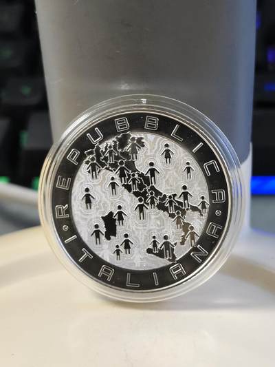 第177期拍卖【长期征集拍品】 - 意大利2023年人口发展5欧纪念银币，925银，18克，发行4000枚