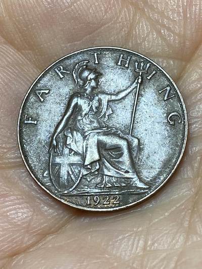 2025年第九十九场(总第一百二十五场）外国好品散币(免佣金) - 英国🇬🇧1922年1法新(乔治五世第二版)