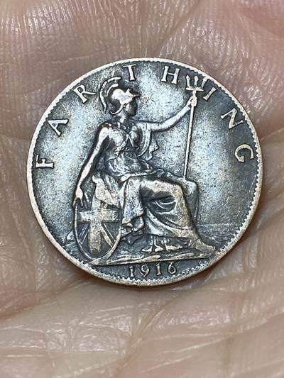 2025年第九十九场(总第一百二十五场）外国好品散币(免佣金) - 英国🇬🇧1916年1法新(乔治五世第一版)