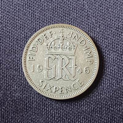 【游宝拍卖】国庆节专场-73期 精品单币 10.4集拍 - 英国1946年6便士银币
