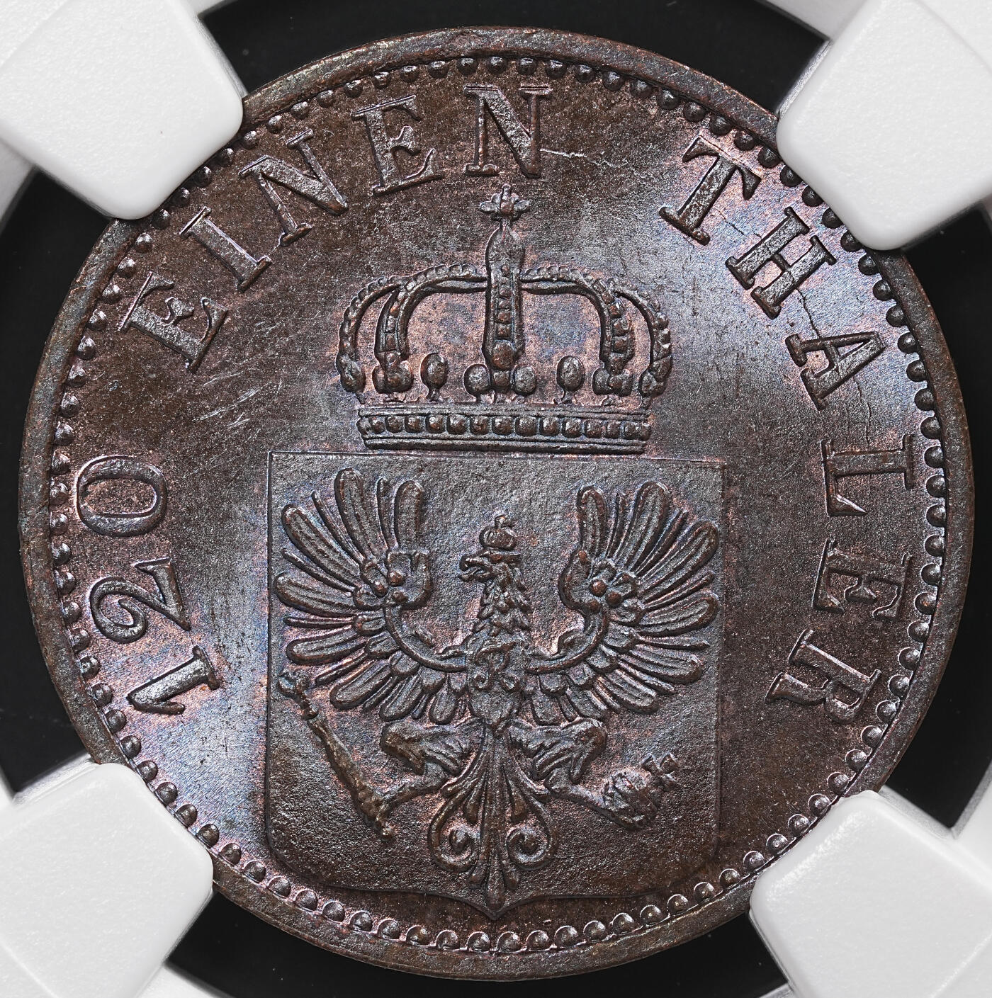 修遠堂世界钱币第八十七期 NGC MS64BN 1871年普鲁士3芬尼铜币