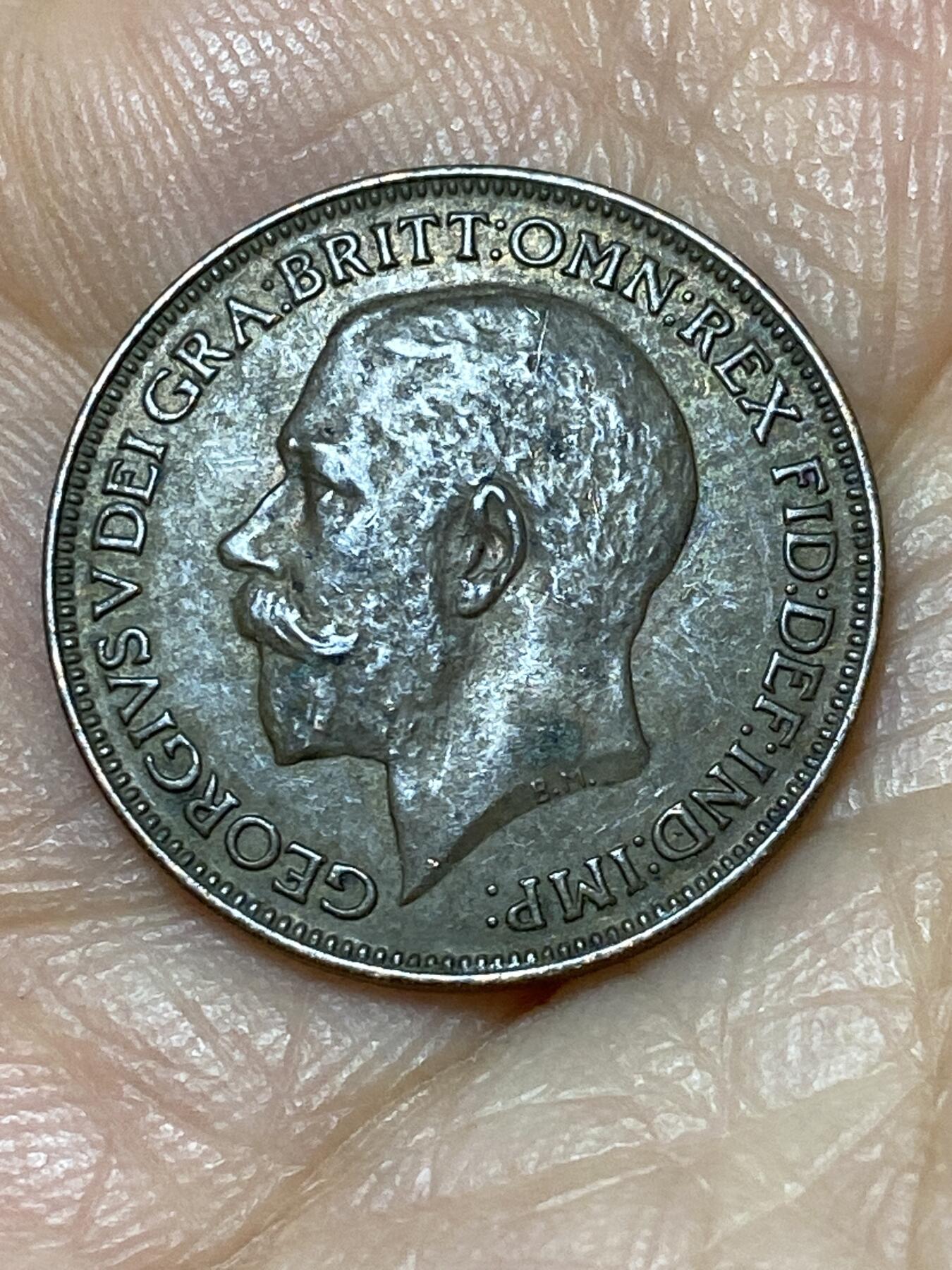 2025年第九十九场(总第一百二十五场）外国好品散币(免佣金) 英国🇬🇧1922年1法新(乔治五世第二版)