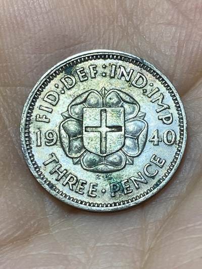 2025年第一百零一场(总第一百二十七场）外国好品散币(免佣金) - 英国🇬🇧1940年3便士银币(乔治六世第一版，500银)