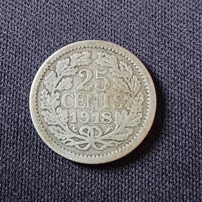 【游宝拍卖】国庆节专场-74期 精品单币 10.4集拍 - 荷兰1918年25分银币