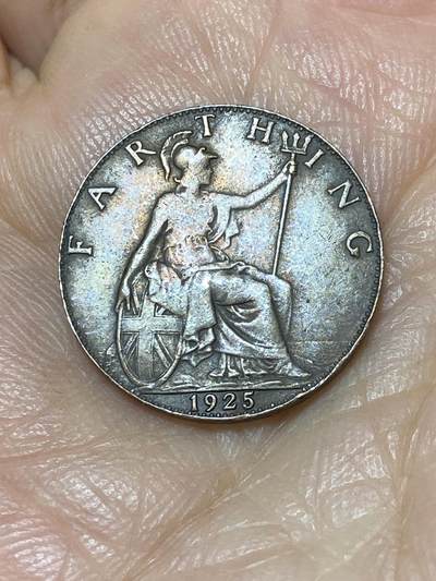 2025年第九十九场(总第一百二十五场）外国好品散币(免佣金) - 英国🇬🇧1925年1法新(乔治五世第二版，关门年)