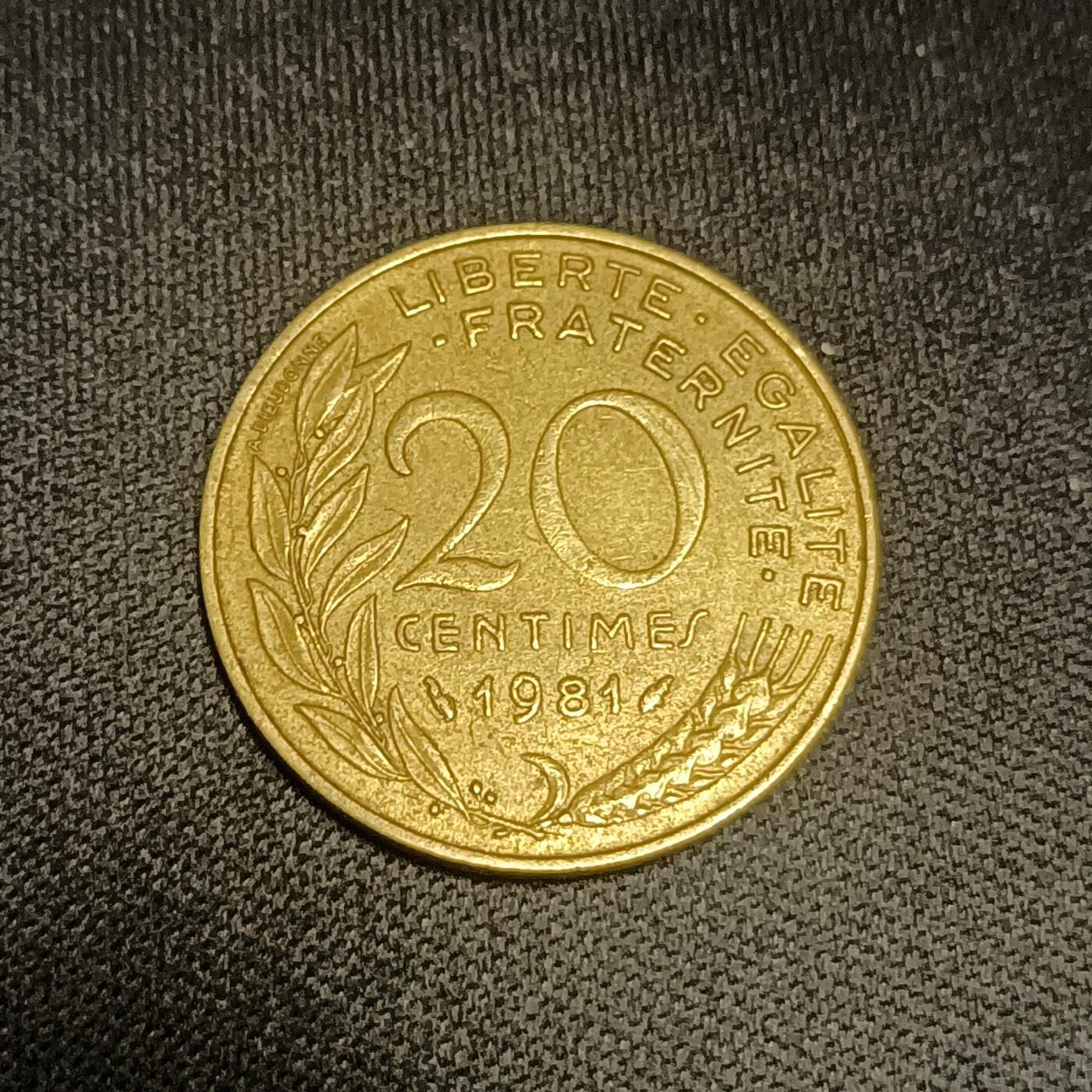 【游宝拍卖】国庆节专场-74期 精品单币 10.4集拍 法国1981年20分