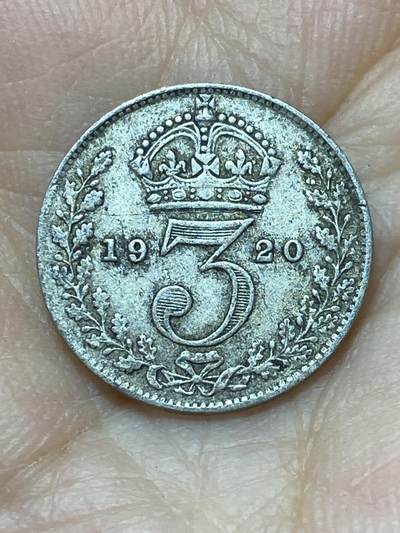 2025年第一百零一场(总第一百二十七场）外国好品散币(免佣金) - 英国🇬🇧1920年3便士银币(乔治五世第二版，500银)