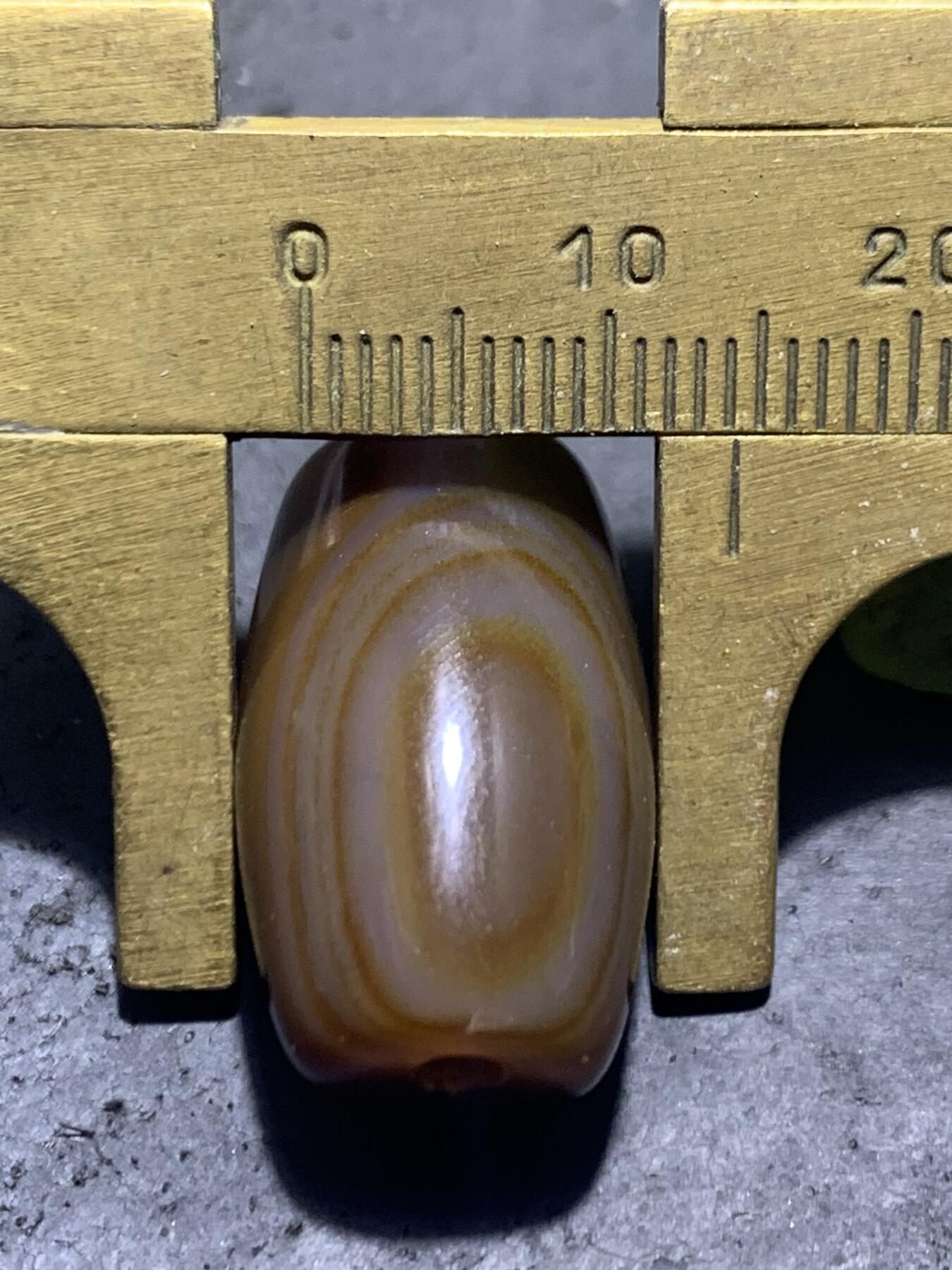 高玉化天眼缠丝玛瑙通货随形桶珠一颗