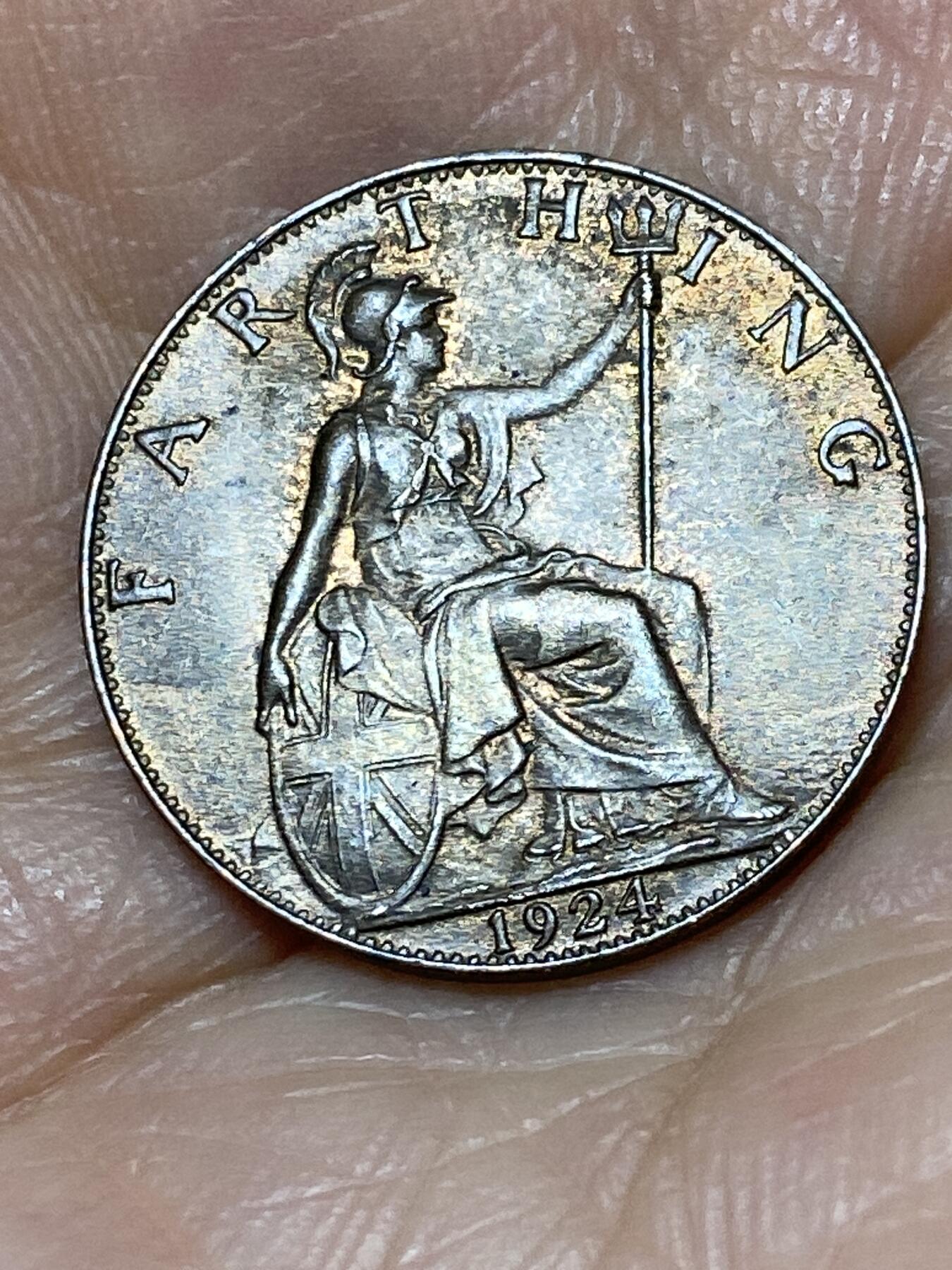2025年第九十九场(总第一百二十五场）外国好品散币(免佣金) 英国🇬🇧1924年1法新(乔治五世第二版)