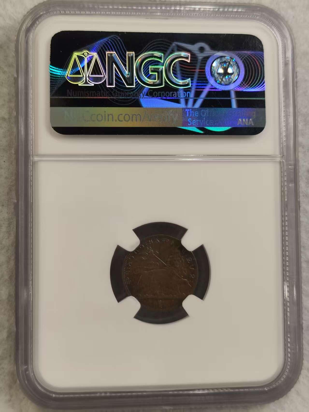 G&W世界散币，银币处理专场（第32场） NGC-MS63BN   埃塞俄比亚1923年1马拖拉 铜币