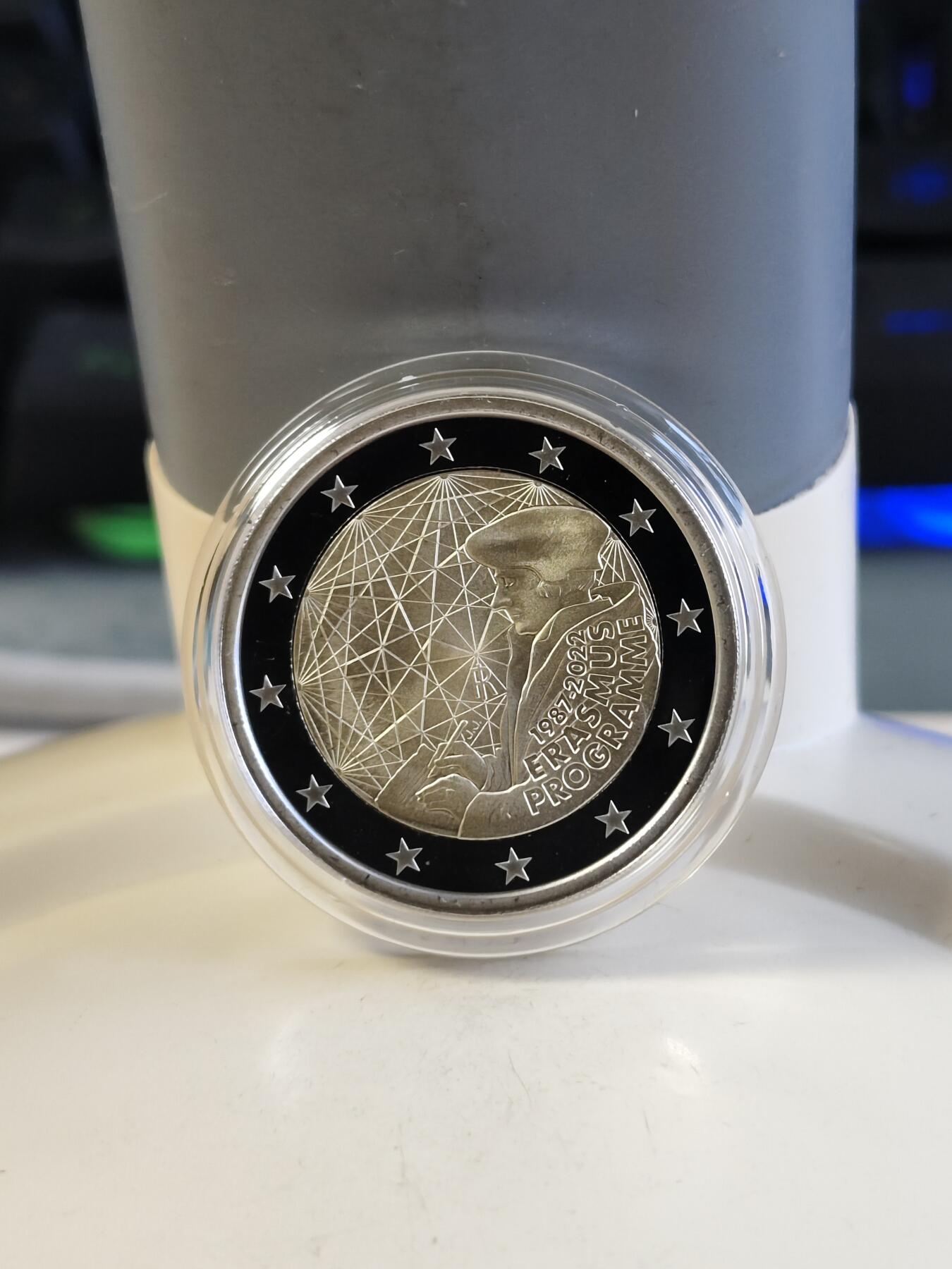 第177期拍卖【长期征集拍品】 意大利2022年伊拉斯谟计划35周年精制纪念币，发行10000枚