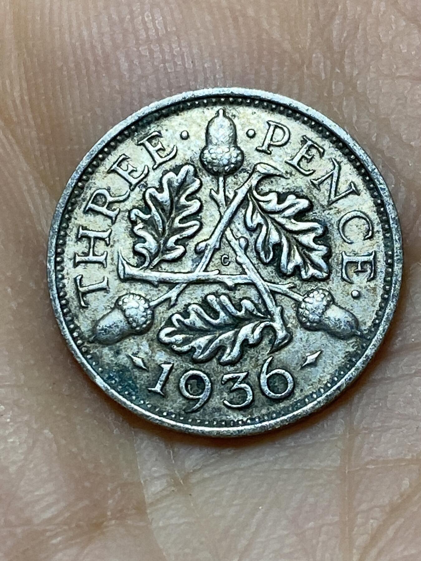 2025年第一百零一场(总第一百二十七场）外国好品散币(免佣金) 英国🇬🇧1936年3便士银币(乔治六世逝世年，第四版关门年)