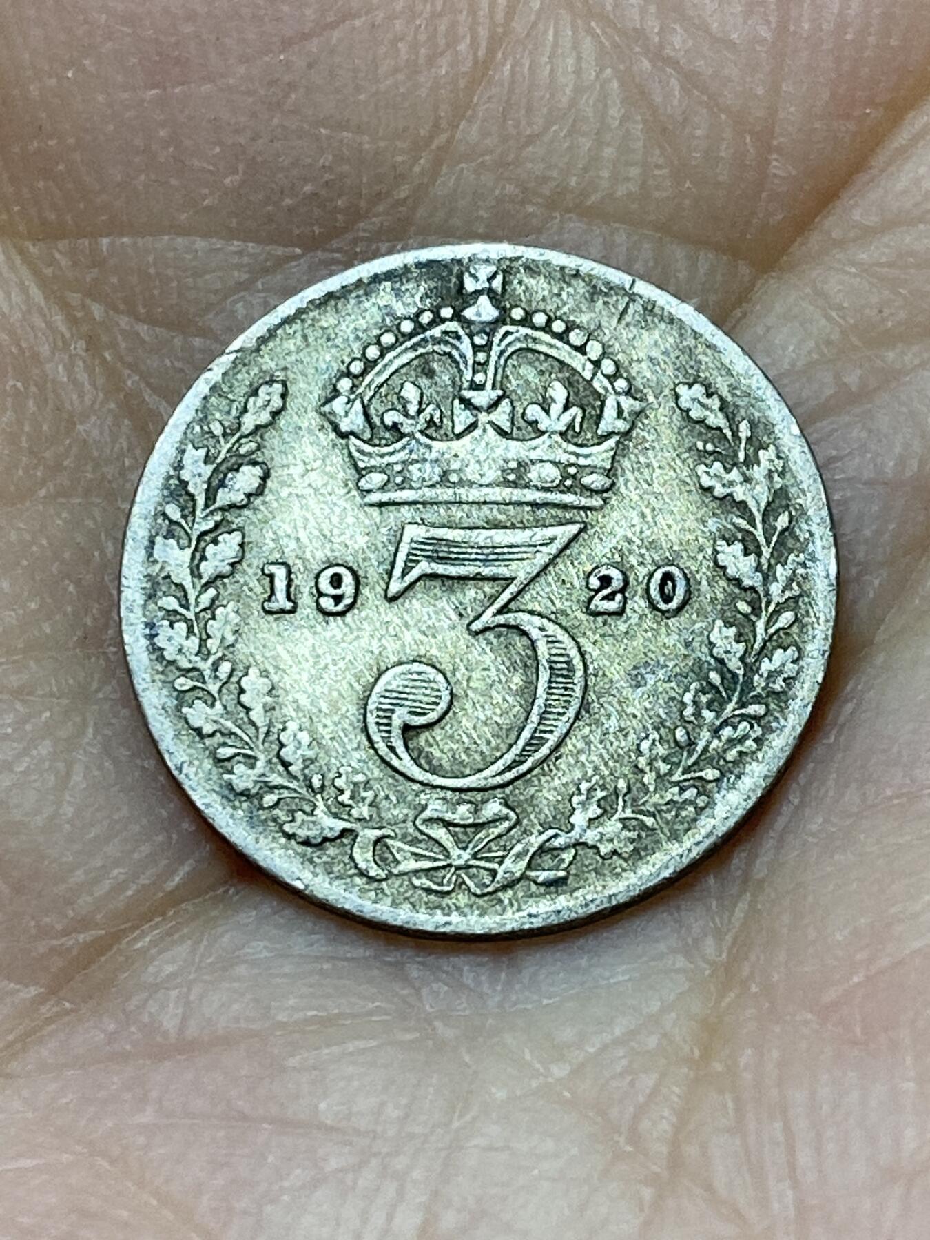 2025年第一百零一场(总第一百二十七场）外国好品散币(免佣金) 英国🇬🇧1920年3便士银币(乔治五世第二版，500银)