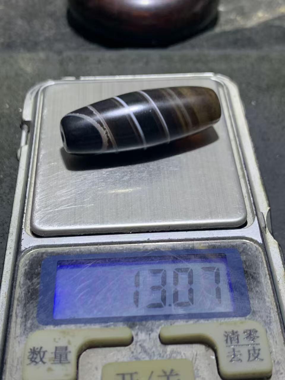 精美天地药师玛瑙桶珠一个