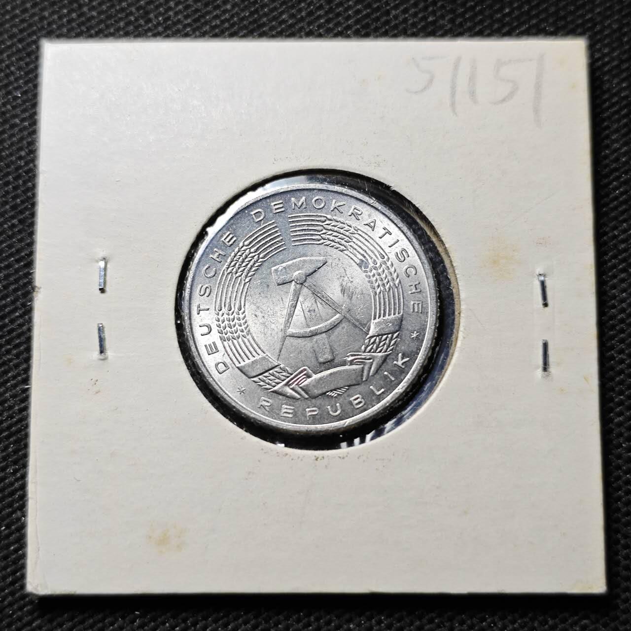 KK钱币收藏小铺 第351场 2月预留时间 周末发货  1958东德50芬尼 好品