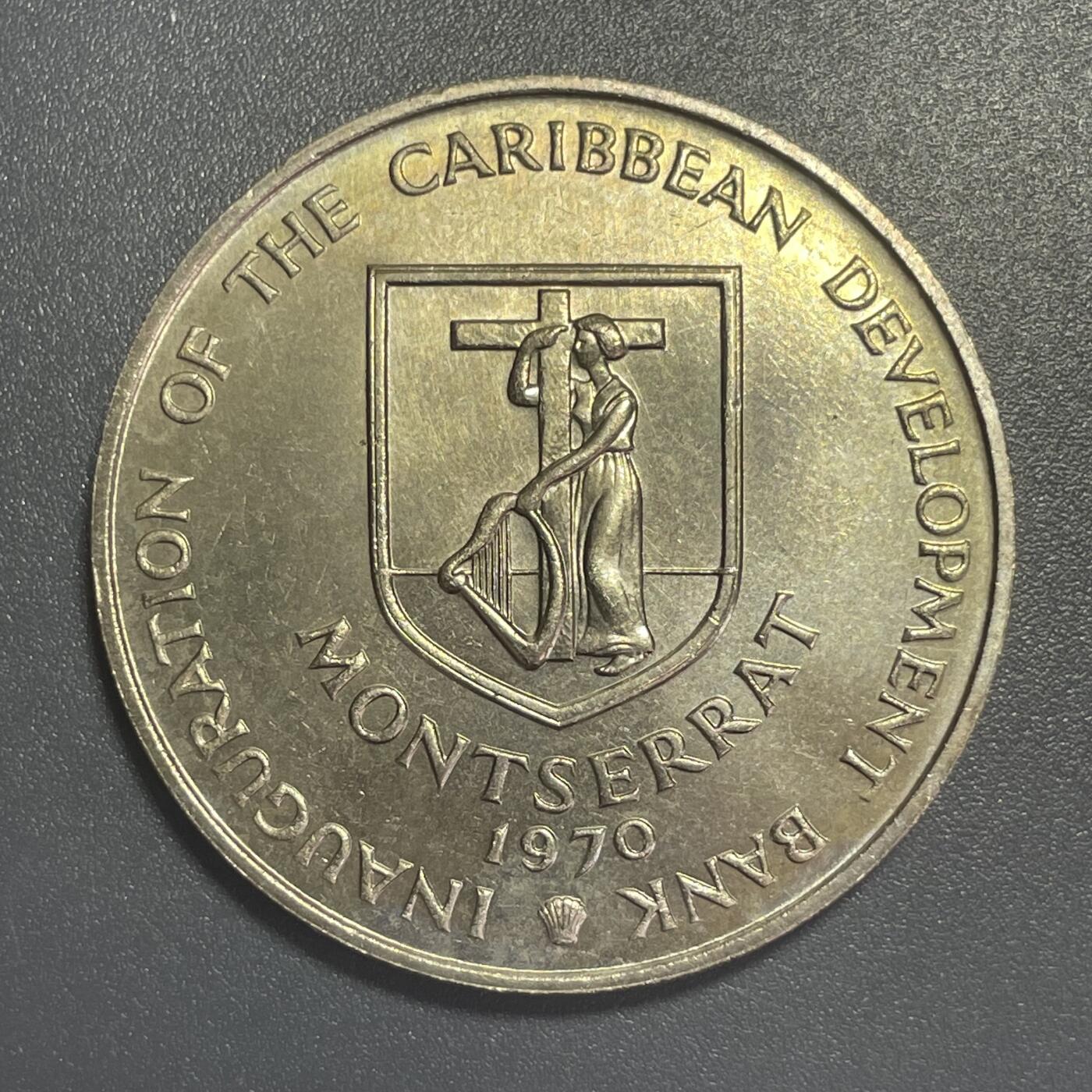 双节特辑1001 英属蒙特塞拉特🇲🇸1970年香蕉币4元FAO纪念币 38.5MM