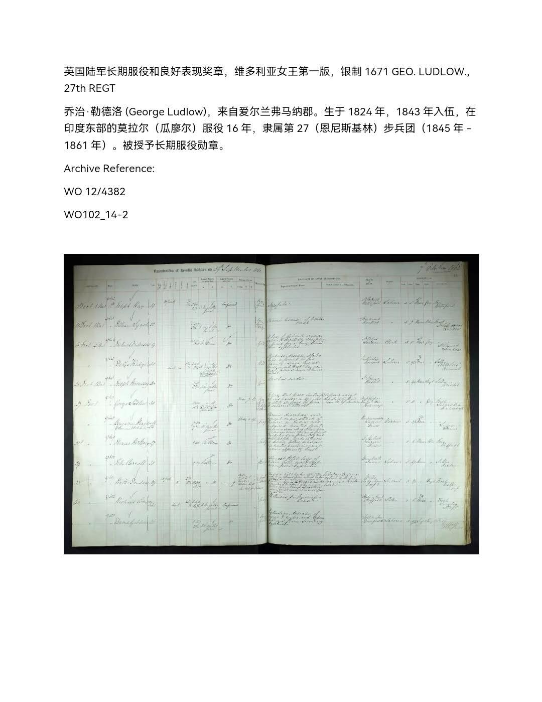小驴勋章奖章收藏10月3日晚6点庆国庆迎中秋拍卖（收有偿代拍，送拍规则在简介最后，参拍须阅读规则后再参拍，关系到运费包装发货时效真假辨别等关键信息，店主微信码在最后一拍品，4号发货晚付款得节后发） 英国陆军长期服役和良好表现奖章，维多利亚女王第一版，银制带边铭，有档案扫描件
