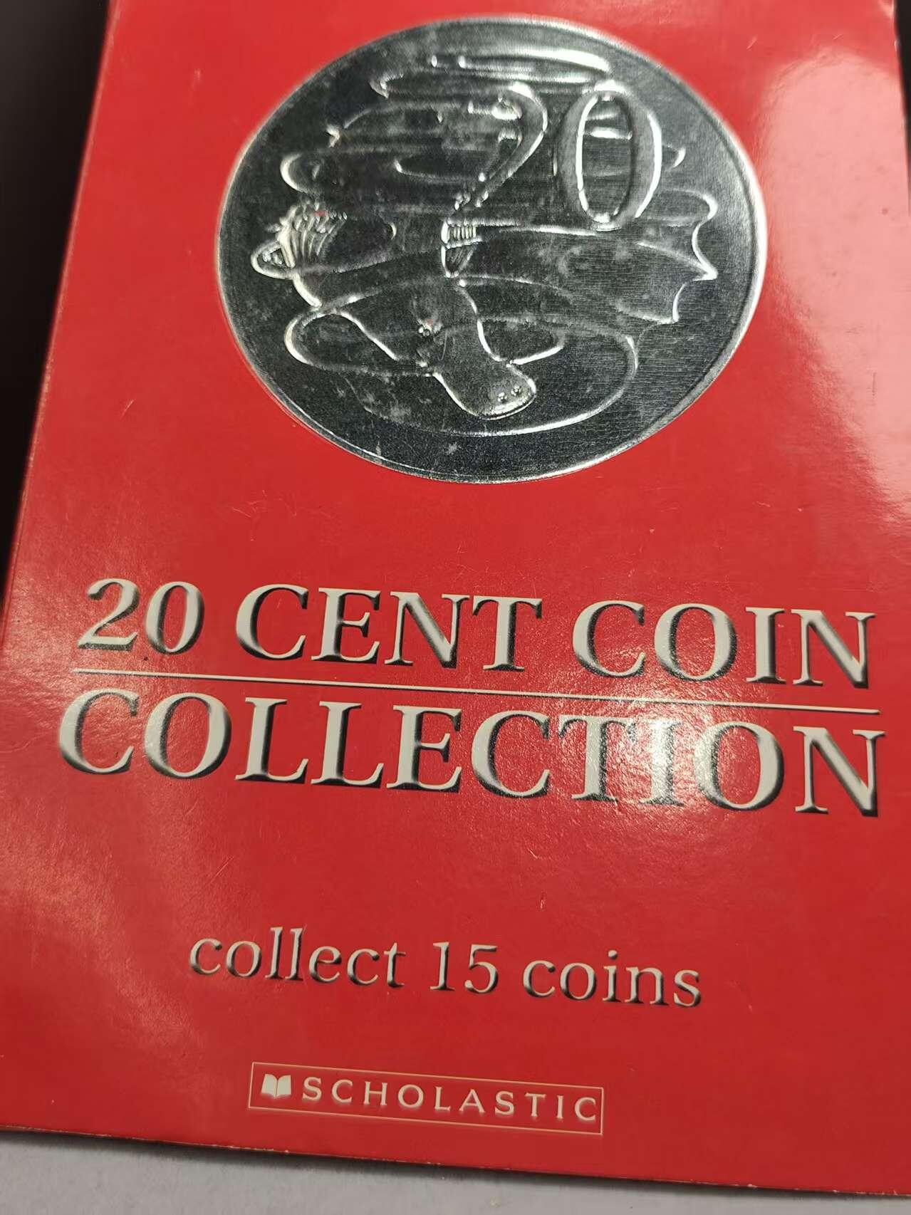 G&W世界散币，银币处理专场（第32场） 澳大利亚20分纪念币  15枚 册装