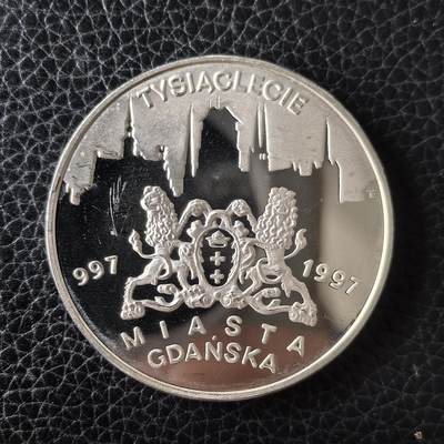 道一币馆币章第一百四十九场 - 波兰1996年格但斯克城千年20兹罗提精制银币 31.1g 925S 20000