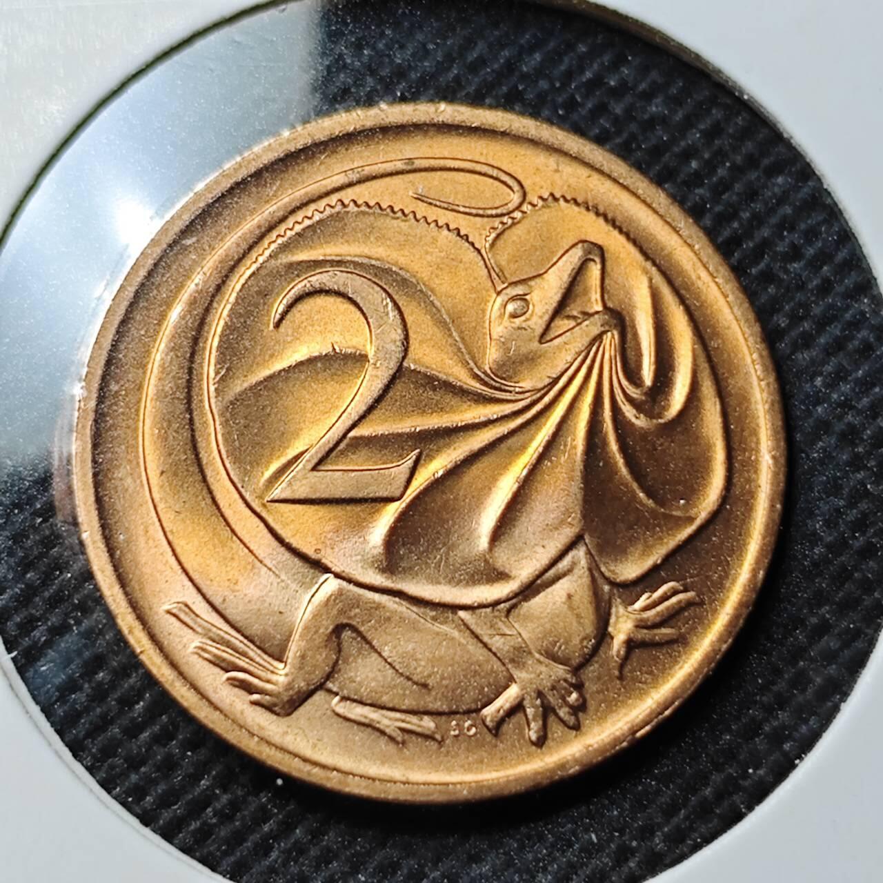 KK钱币收藏小铺 第352场 2月预留时间 周末发货 1984 澳大利亚2分铜币 好品