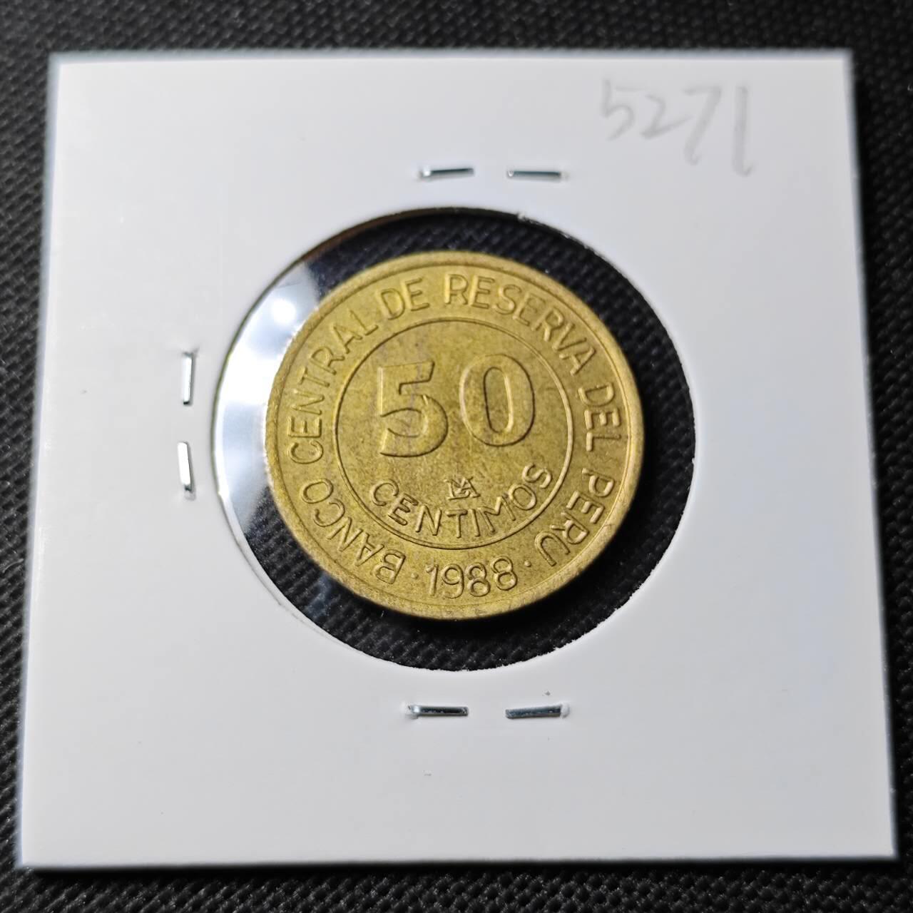 KK钱币收藏小铺 第352场 2月预留时间 周末发货  1988秘鲁50分铜币