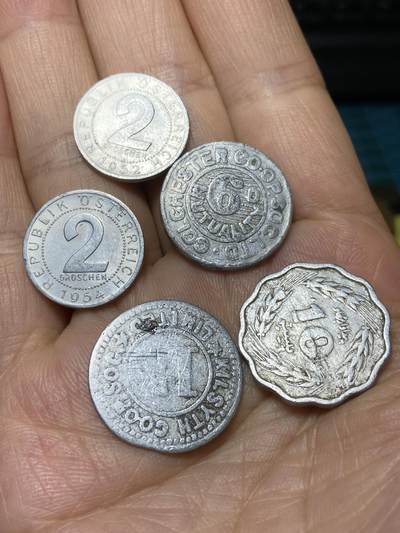2025年第一百零一场(总第一百二十七场）外国好品散币(免佣金) - 各国铝币5枚