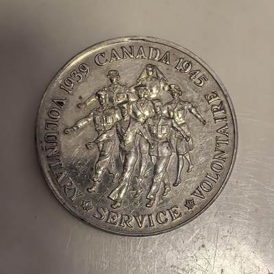 道一币馆币章第一百四十八场 - 加拿大1945年二次世界大战志愿服务纪念章