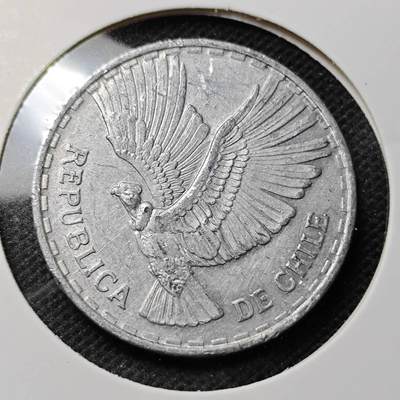 KK钱币收藏小铺 第352场 2月预留时间 周末发货 -  1962智利1分 飞鹰