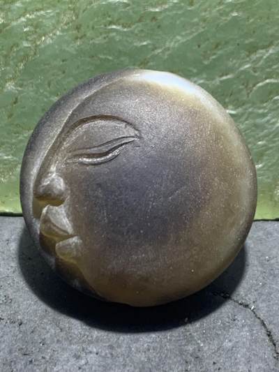 精品亚光药师玛瑙手工雕刻如来佛祖板珠（背云）一颗 - 精品亚光药师玛瑙手工雕刻如来佛祖板珠（背云）一颗