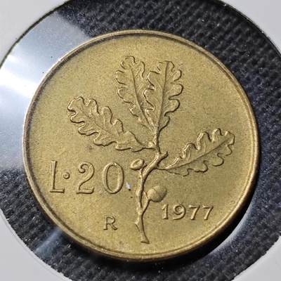 KK钱币收藏小铺 第352场 2月预留时间 周末发货 -  1977意大利20里拉