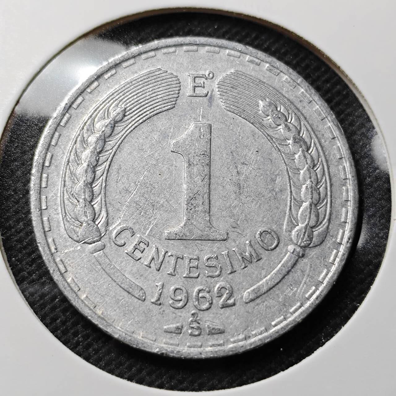 KK钱币收藏小铺 第352场 2月预留时间 周末发货  1962智利1分 飞鹰