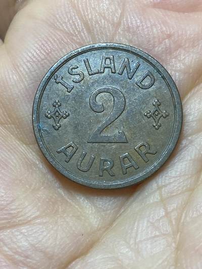 2025年第一百零一场(总第一百二十七场）外国好品散币(免佣金) - 稀少–丹属冰岛王国1938年2奥拉(克里斯蒂安十世时期，N; GJ版，发行量最稀少年份)