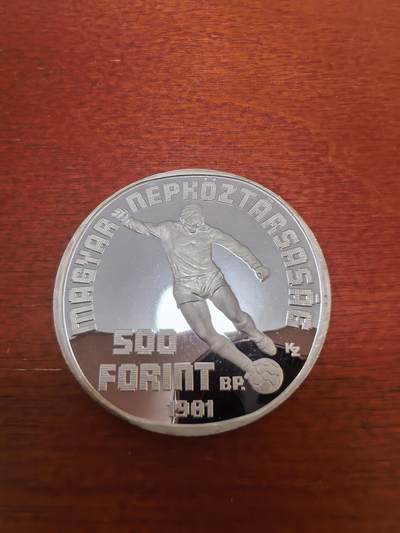 长老汇蛇年精选第五十五场拍卖 - 1981匈牙利世界杯500弗林特精制银币，28克640银，4万枚