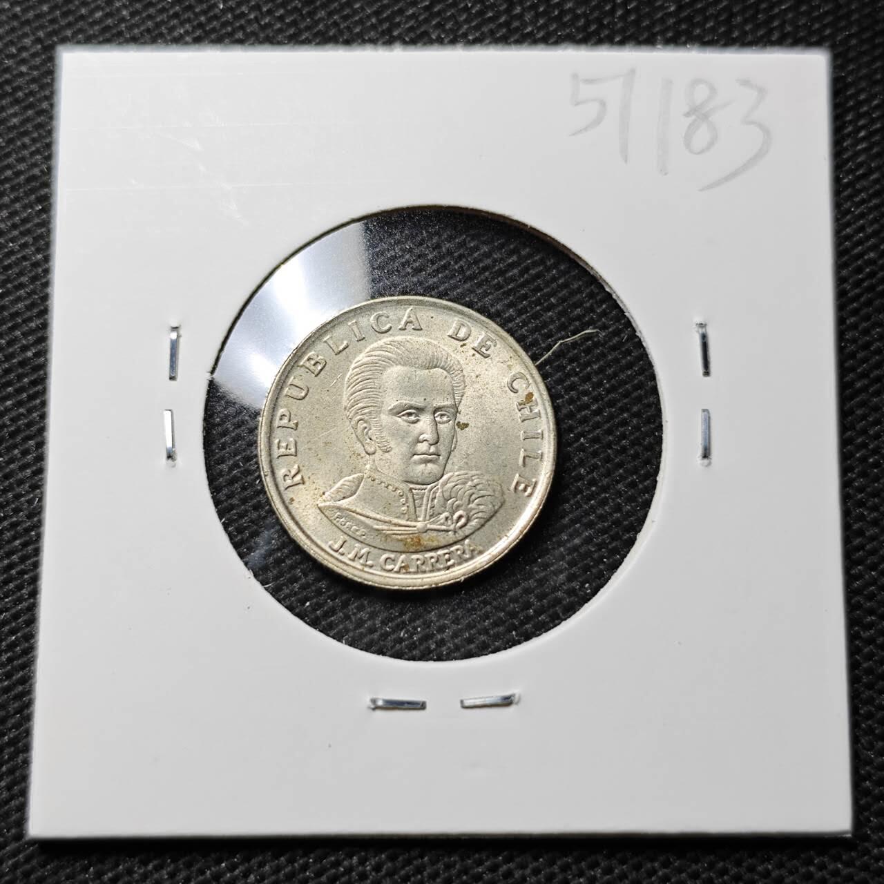KK钱币收藏小铺 第351场 2月预留时间 周末发货  1972智利1比索 好品