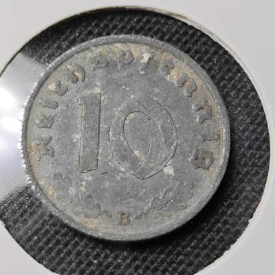 KK钱币收藏小铺 第352场 2月预留时间 周末发货 -  1944德国10芬尼