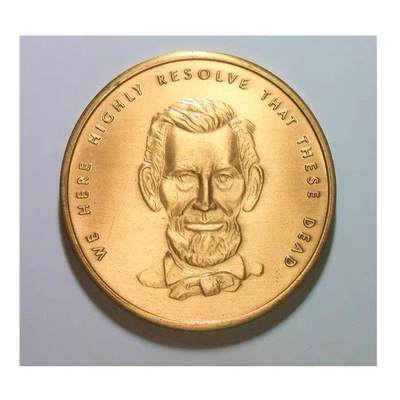 美国纪念林肯总统葛底斯堡战役 高浮雕精制大铜章 50MM - 美国纪念林肯总统葛底斯堡战役 高浮雕精制大铜章 50MM