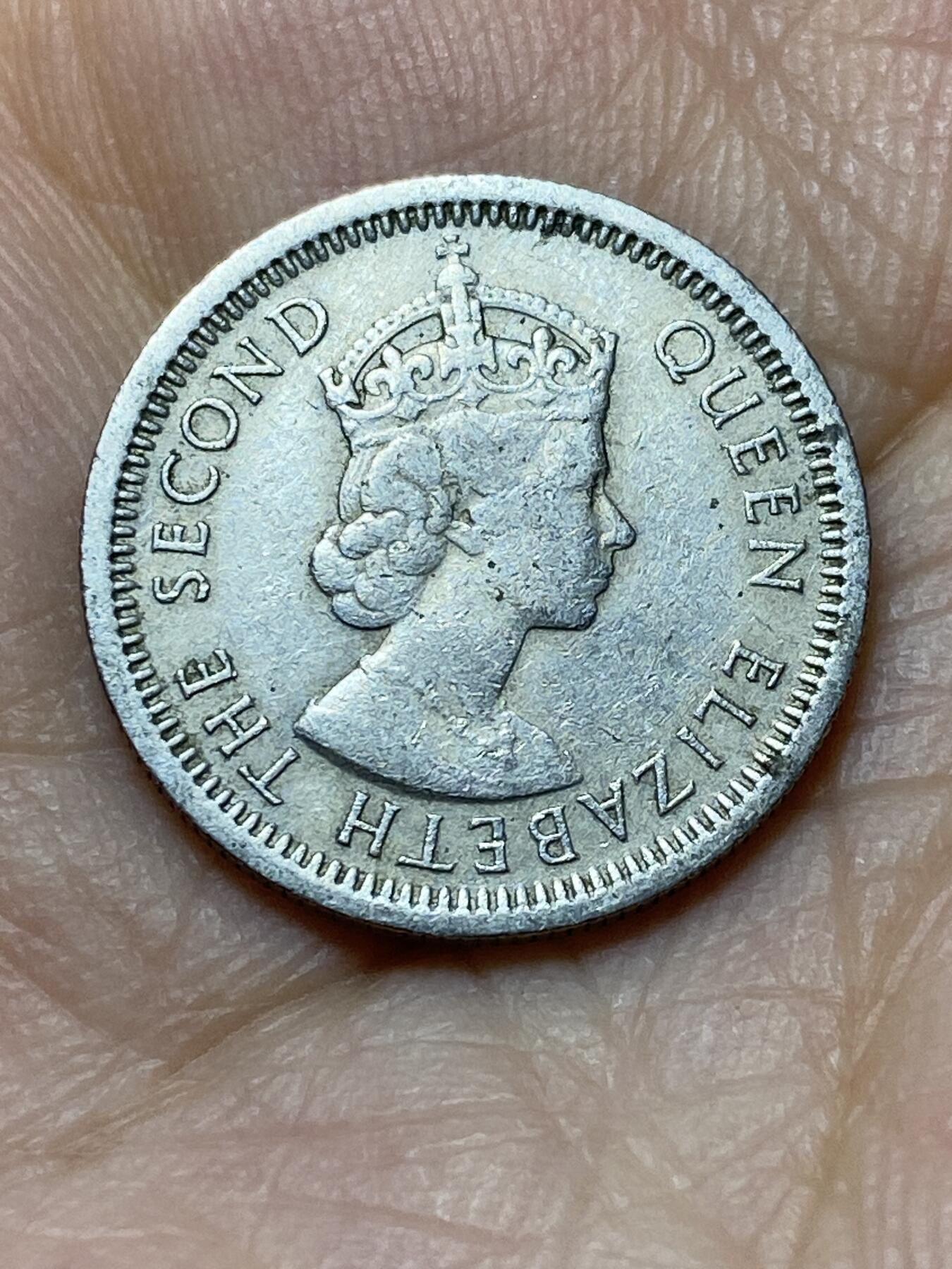 2025年第一百零一场(总第一百二十七场）外国好品散币(免佣金) 英属加勒比领地1955年10分(伊丽莎白二世青年带冠，首发年)