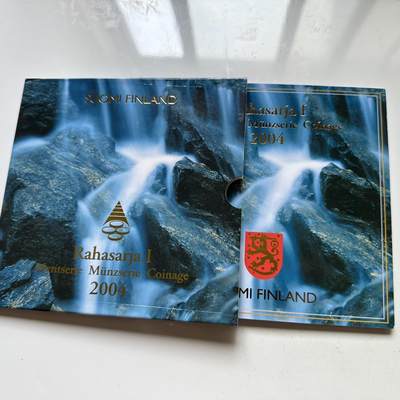🌹外币初藏🌹🐯2025年第110场  每周二四六晚8️⃣点 接代拍 - 芬兰2004年 原厂欧元套 带纪念章