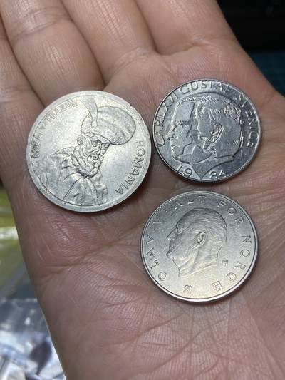 2025年第一百零一场(总第一百二十七场）外国好品散币(免佣金) - 散币3枚：罗马尼亚🇷🇴1994年100列伊，瑞典🇸🇪1948年1克朗，挪威🇳🇴1977年1克朗
