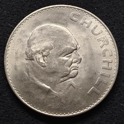 【全场包邮】纯粹捡漏拍464场 - 英国1965年1克朗丘吉尔克朗型纪念币