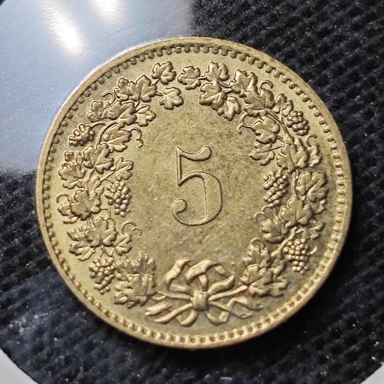 KK钱币收藏小铺 第352场 2月预留时间 周末发货  瑞士5分