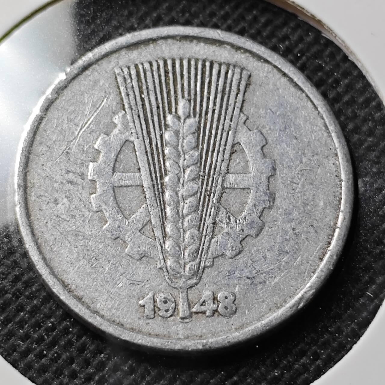 KK钱币收藏小铺 第352场 2月预留时间 周末发货  1948东德10芬尼