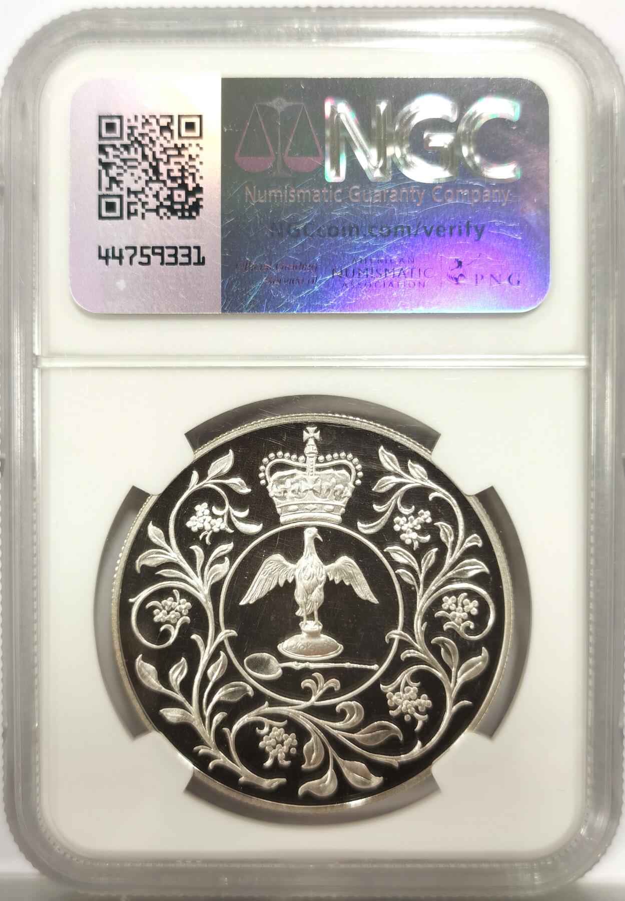 博洋堂世界钱币拍卖第142期（全场包邮） NGC PF69UC 英国1977年伊丽莎白女王登基25周年原盒