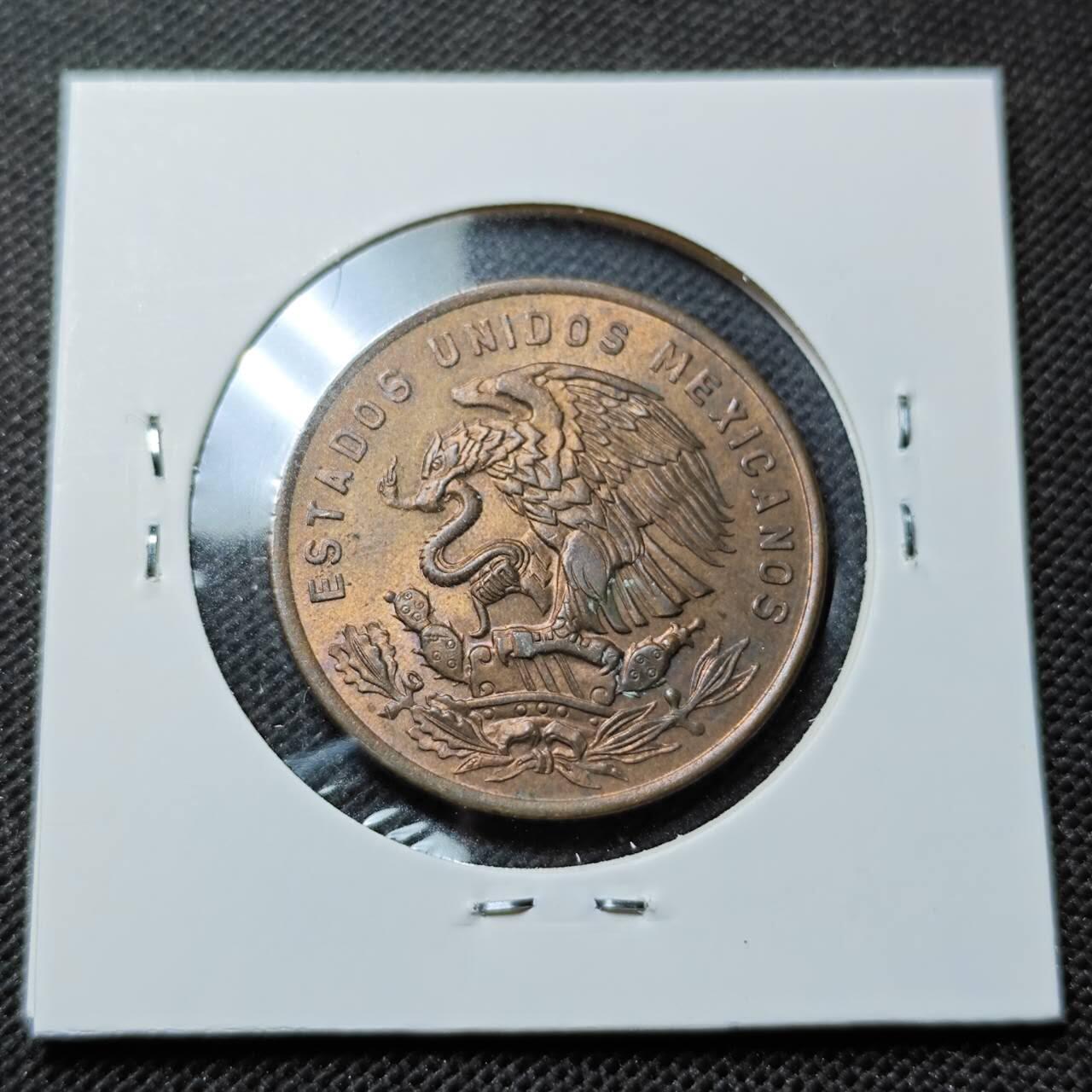 KK钱币收藏小铺 第352场 2月预留时间 周末发货  1960墨西哥20分铜币 带光