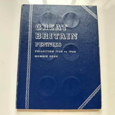 🌹外币初藏🌹🐯2025年第110场  每周二四六晚8️⃣点 接代拍 - 英国1930-1966年一便士定位册，全册缺一枚 包含2枚53年登基版一便士