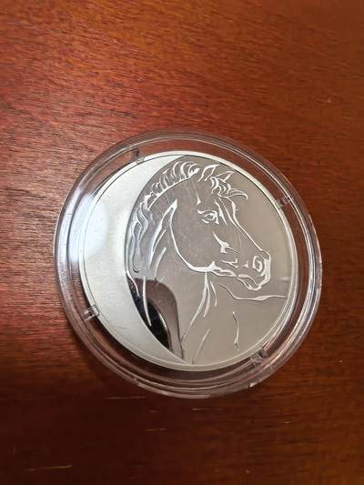 长老汇蛇年精选第五十五场拍卖 - 2014俄罗斯马年3卢比精制银币，1盎司925银，1万枚