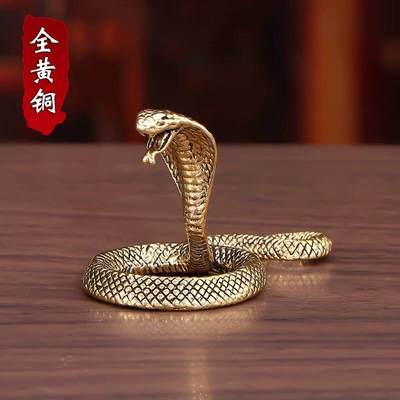 听雨轩  杂相铜器专场 - 纯黄铜十二生肖蛇