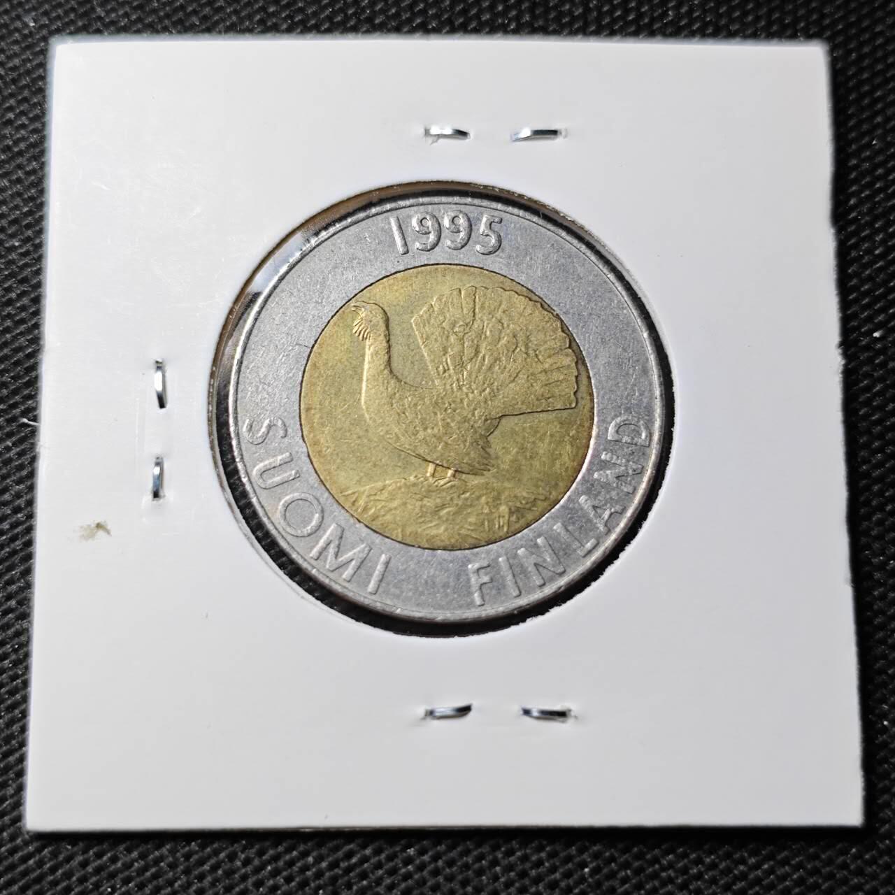 KK钱币收藏小铺 第351场 2月预留时间 周末发货  1995芬兰10马克双色币