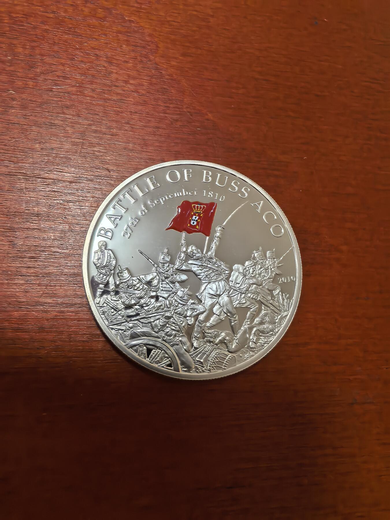 长老汇蛇年精选第五十五场拍卖  2010帕劳布萨克战役700周年5元彩色精制银币，25克925银，1000枚，克书未收录