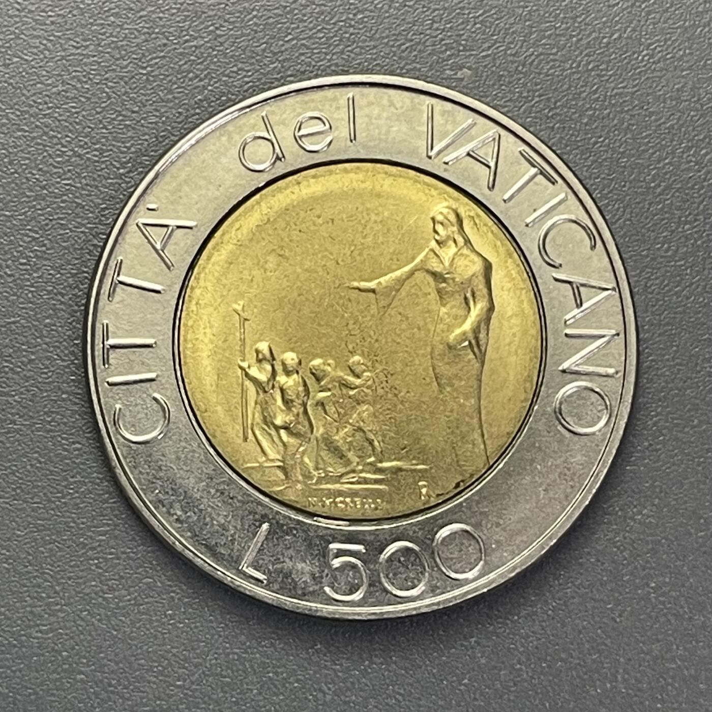 回流1001-2 梵蒂冈1991年500里拉双色币（独立年版）保罗二世